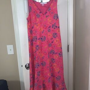 Fresh Produce Floral Pink Sleeveless Dress